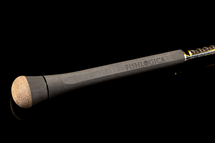 Butt cap detail on the Fishlogica Acid Parabol FAP-690H heavy slow pitch rod
