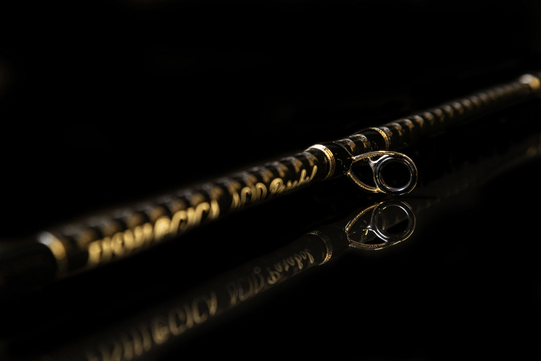 Toray T1100G carbon weave and Fuji Titanium SiC guide on the FAP-690ML blank