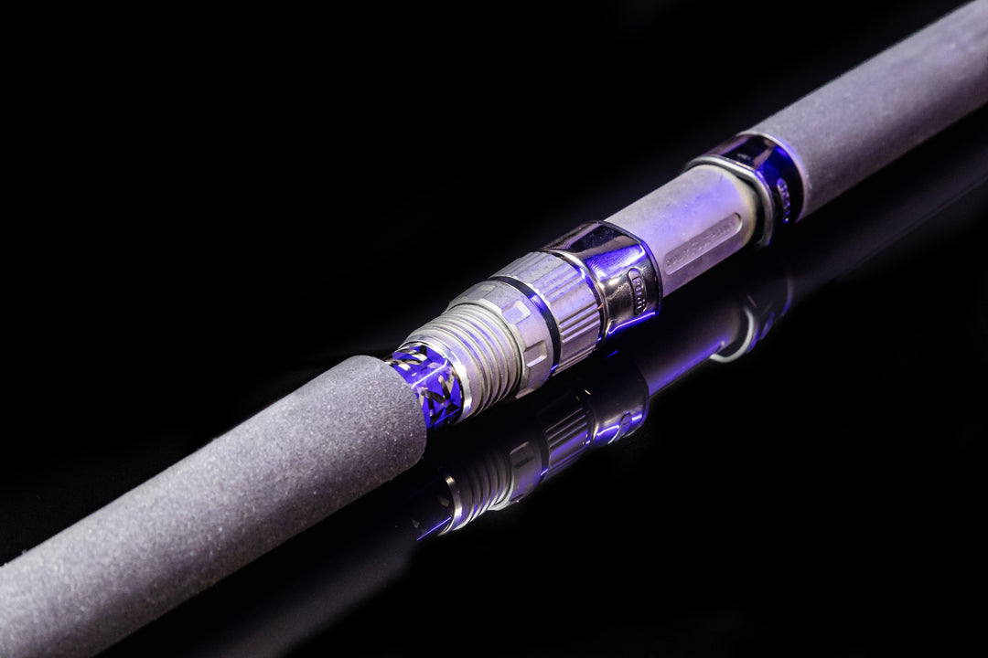 Fuji reel seat and foregrip detail on the Fishlogica Atlas FAS-535MH spin rod